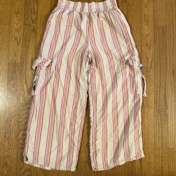 American Eagle Outfitters Pink and Cream Striped Pants Womens Size S - Picture 1 of 6